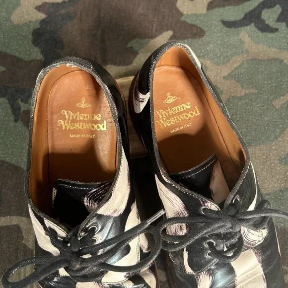 Vivienne Westwood Squiggle Derby Shoes Made in Italy size 10 - Picture 4 of 5